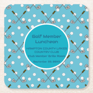 Golf Party Paper Blue Untersetzer