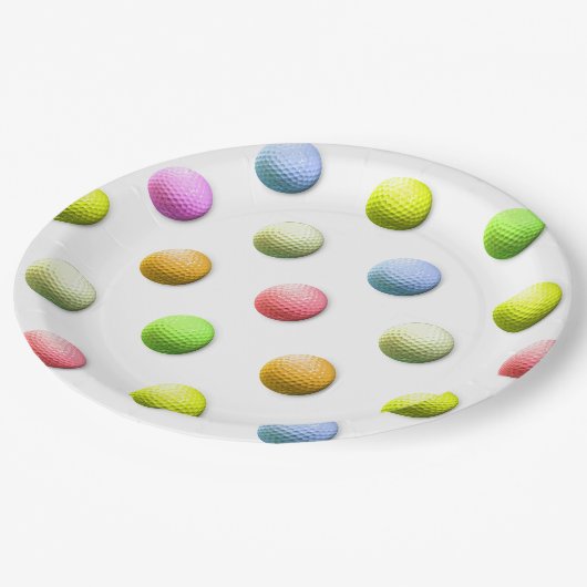 Golf Party Pappteller (Schrägansicht)