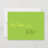 Golf Party Raute Preppy Einladung (Rückseite)
