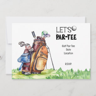 Golf Party Save the Date Einladung zum Golfer