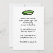 Golf Party Save the Date i Baby Shower BOY Einladung (Rückseite)