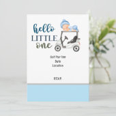 Golf Party Save the Date i Baby Shower BOY Einladung (Stehend Vorderseite)