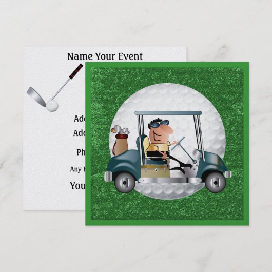 Golf Party - SRF Einladung (Vorne/Hinten)