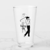 Golf Party Swing Oil Beer Glas (Vorderseite)
