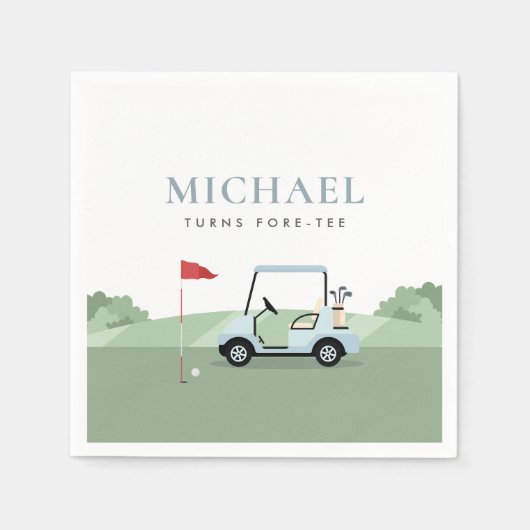 Golf-Partynapkins Serviette (Vorderseite)
