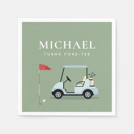 Golf-Partynapkins Serviette (Vorderseite)