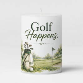 Golf passiert stumpenkerze