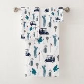 Golf Pattern Badhandtuch Set (Insitu)