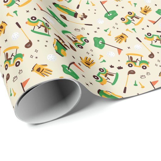 Golf Pattern Geschenkpapier (Rolleneckpunkt)