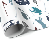 Golf Pattern Geschenkpapier (Rolleneckpunkt)