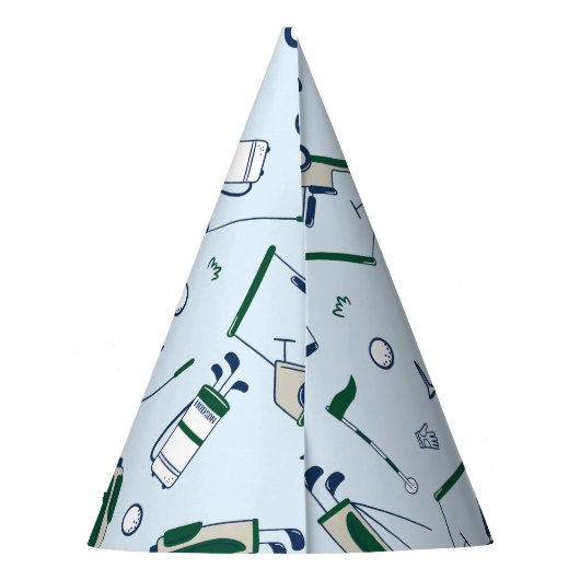 Golf Pattern Partyhütchen (Rückseite)
