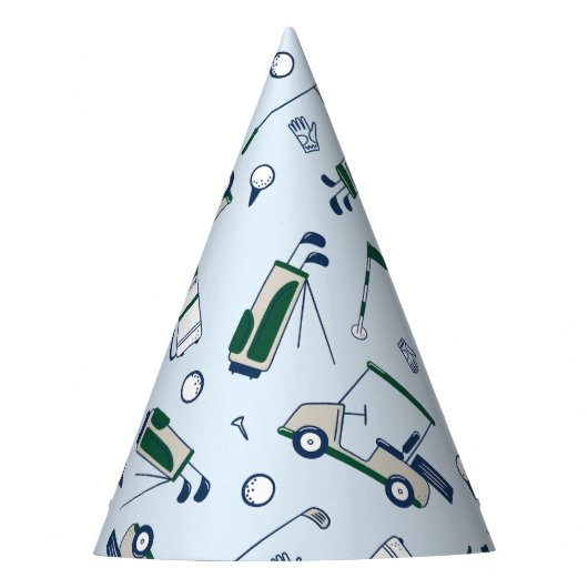 Golf Pattern Partyhütchen (Vorderseite)