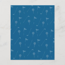 Golf Pattern Scrapbook Paper - Blue Golf Pattern
