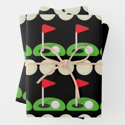 Golf Patternpapier Geschenkpapier Set (Beispiel)