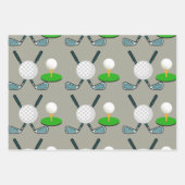 Golf Patternpapier Geschenkpapier Set (Vorderseite 2)
