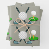 Golf Patternpapier Geschenkpapier Set (Beispiel)