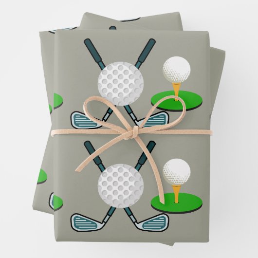 Golf Patternpapier Geschenkpapier Set (Beispiel)