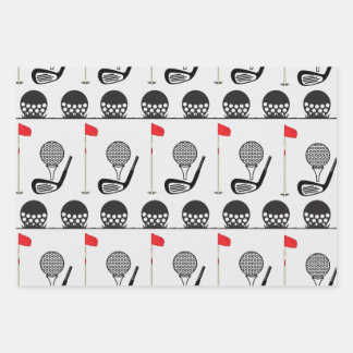 Golf Patternpapier Geschenkpapier Set