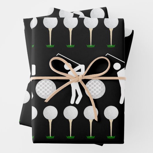 Golf Patternpapier Geschenkpapier Set (Beispiel)