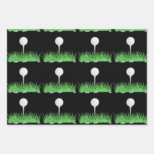 Golf Patternpapier Geschenkpapier Set (Vorderseite 2)