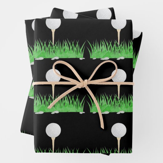 Golf Patternpapier Geschenkpapier Set (Beispiel)