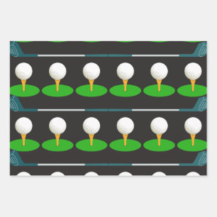 Golf Patternpapier Geschenkpapier Set