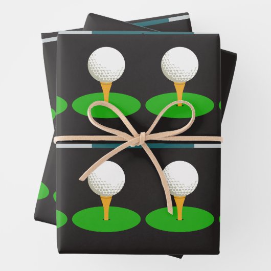 Golf Patternpapier Geschenkpapier Set (Beispiel)