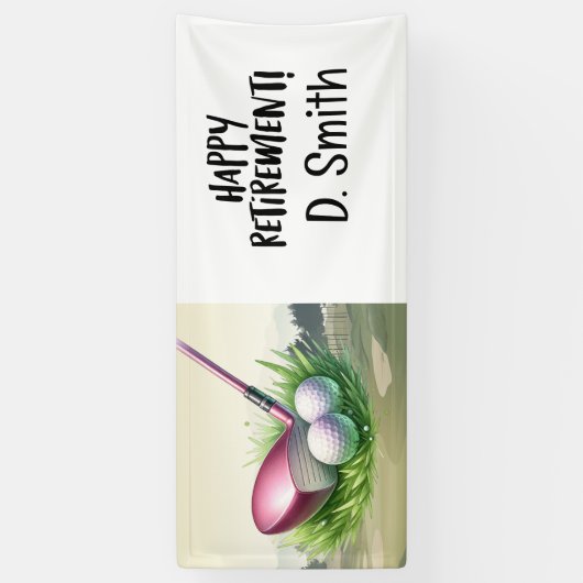 Golf-Pension mit Golfplatz-Hintergrund Banner (Vertikal)