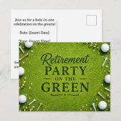 GOLF PENSIONSPARTY auf dem Grün Postkarte (Vorne/Hinten)