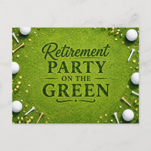 GOLF PENSIONSPARTY auf dem Grün Postkarte