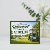 GOLF PENSIONSPARTY auf dem Grün Postkarte (Stehend Vorderseite)