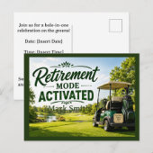 GOLF PENSIONSPARTY auf dem Grün Postkarte (Vorne/Hinten)