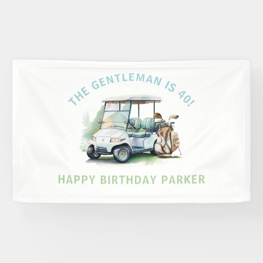Golf Personalisiert Adult Geburtstagsparty Banner (Horizontal)