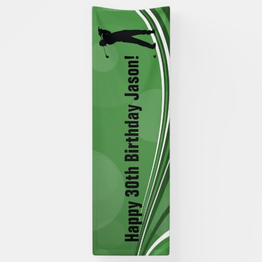 Golf Personalisiert Birthday Banner (Vertikal)