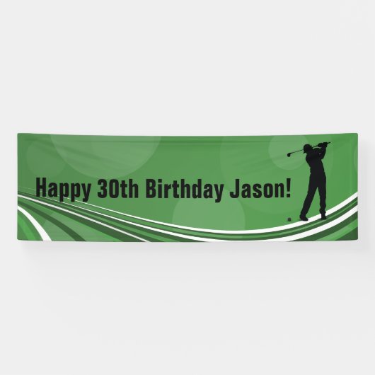 Golf Personalisiert Birthday Banner (Horizontal)