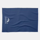 Golf Personalisiert Name Navy Blue Geschirrtuch (Horizontal)