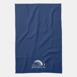 Golf Personalisiert Name Navy Blue Geschirrtuch
