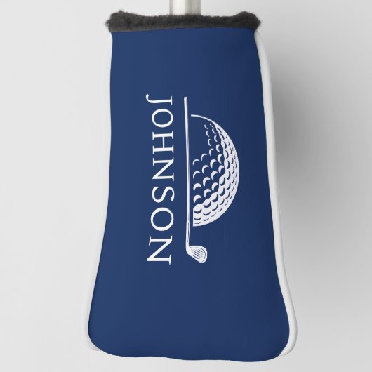 Golf Personalisiert Name Navy Blue Putter Golf Headcover (Rotieren 90)