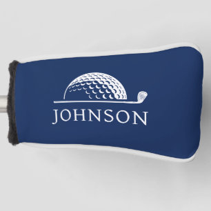 Golf Personalisiert Name Navy Blue Putter Headcover