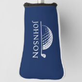 Golf Personalisiert Name Navy Blue Putter Headcover (Rotieren 90)
