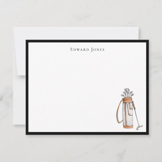 Golf personalisiert Note Card Dankeskarte (Vorderseite)