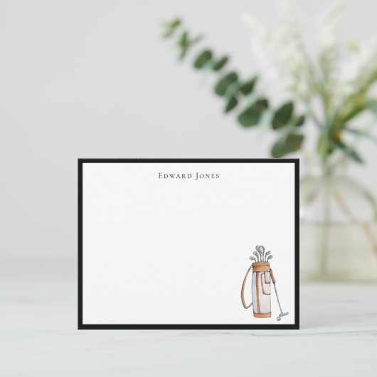 Golf personalisiert Note Card Dankeskarte (Stehend Vorderseite)