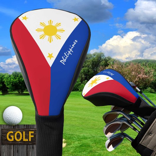 Golf Philippinen & Flagge / Golf Clubs Abdeckung Headcover