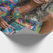 Golf Photo Customize Personalize Geschenkpapier (Ecke)