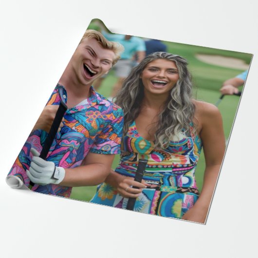 Golf Photo Customize Personalize Geschenkpapier (Ungerollt)
