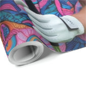Golf Photo Customize Personalize Geschenkpapier (Rolleneckpunkt)