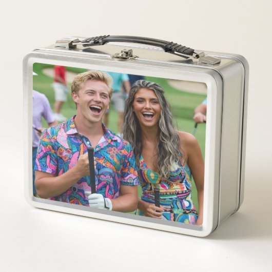 Golf Photo Customize Personalize Metall Brotdose (Vorderseite)