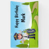 Golf Pilot Geburtstagsparty Banner (Vertikal)