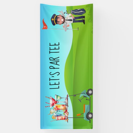 Golf Pilot Lass Par Tee Banner (Vertikal)