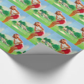Golf Pin Up Geschenkpapier (Ecke)